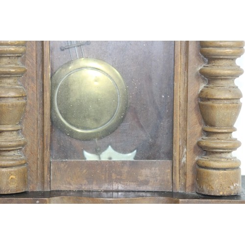 691 - ANTIQUE RADIUM GONG WALL CLOCK
78 X 36 X 28CM