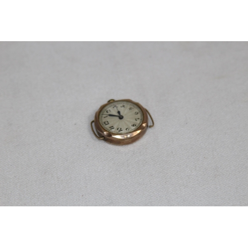 1206 - 9CT GOLD LADIES WATCH FACE