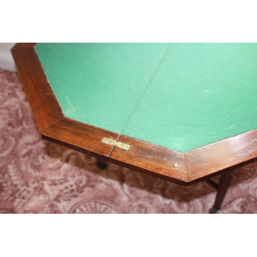 13 - EDWARDIAN BRIDGE TABLE 
87 X 89 X 71CM