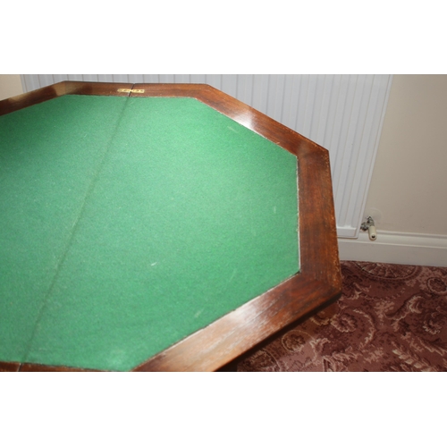 13 - EDWARDIAN BRIDGE TABLE 
87 X 89 X 71CM