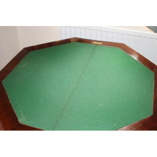 13 - EDWARDIAN BRIDGE TABLE 
87 X 89 X 71CM