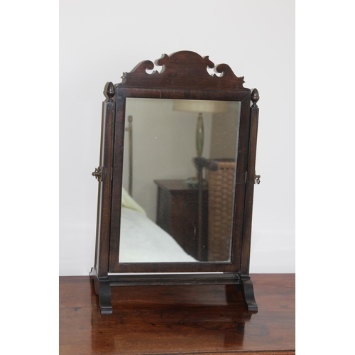 23 - ANTIQUE FLIP TOP TABLE, STOOL AND MIRROR
88 X 84 X 72CM