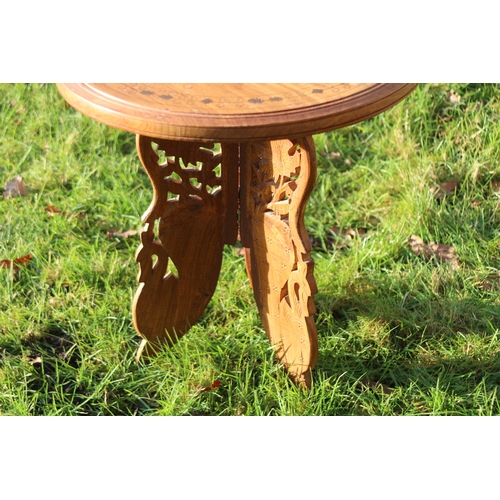 28 - EASTERN CARVED SIDE TABLE 
39 X 41CM