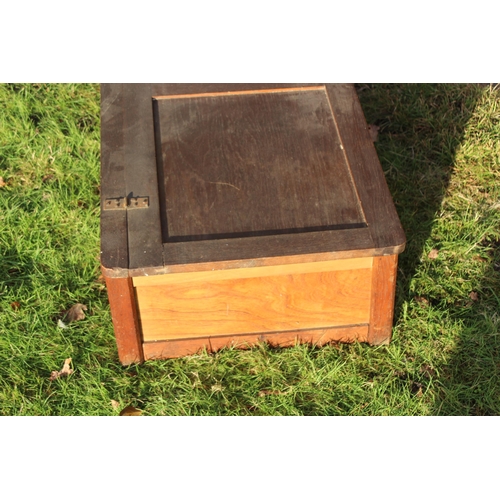 30 - VINTAGE OAK UNDER BED CUPBOARD 
104 X 51 X 25CM