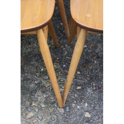 33 - BLONDE ERCOL SET OF FOUR GOLDSMITH CHAIRS 
43 X 42 X 98CM