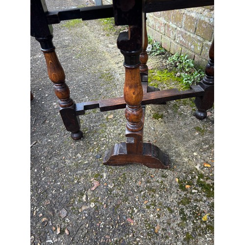 45 - 2 X VINTAGE STOOLS AND TILT TOP SIDE TABLE 
59 X 50CM