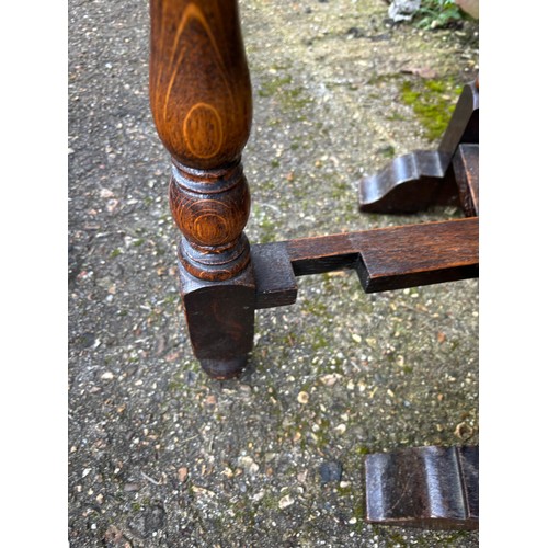 45 - 2 X VINTAGE STOOLS AND TILT TOP SIDE TABLE 
59 X 50CM