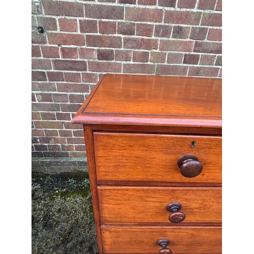 49 - VICTORIAN PINE 2/3 CHEST OF DRAWERS 
105 X 49 X 113CM