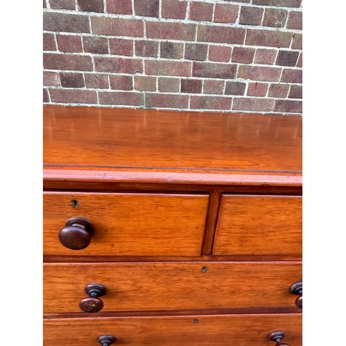 49 - VICTORIAN PINE 2/3 CHEST OF DRAWERS 
105 X 49 X 113CM