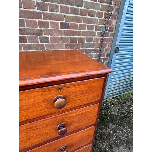 49 - VICTORIAN PINE 2/3 CHEST OF DRAWERS 
105 X 49 X 113CM