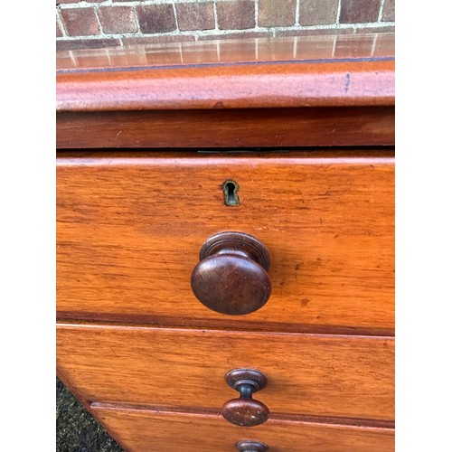 49 - VICTORIAN PINE 2/3 CHEST OF DRAWERS 
105 X 49 X 113CM