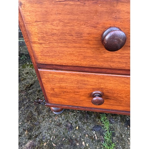 49 - VICTORIAN PINE 2/3 CHEST OF DRAWERS 
105 X 49 X 113CM