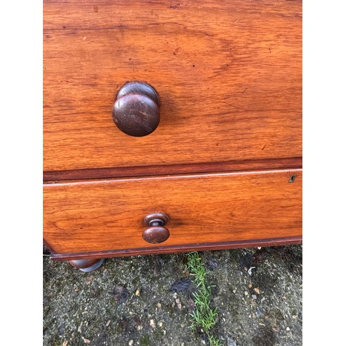 49 - VICTORIAN PINE 2/3 CHEST OF DRAWERS 
105 X 49 X 113CM