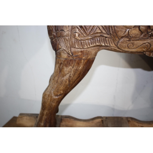 14 - ETHNIC WOODEN ROCKING HORSE 
87 X 97CM