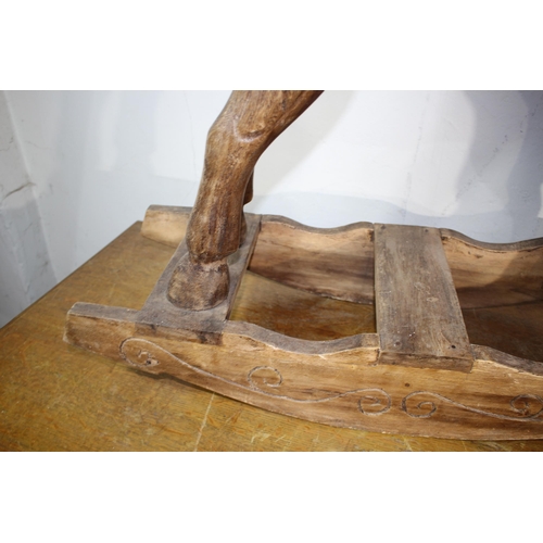 14 - ETHNIC WOODEN ROCKING HORSE 
87 X 97CM