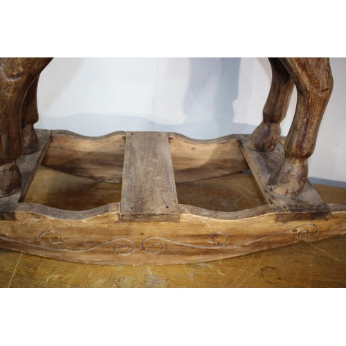 14 - ETHNIC WOODEN ROCKING HORSE 
87 X 97CM