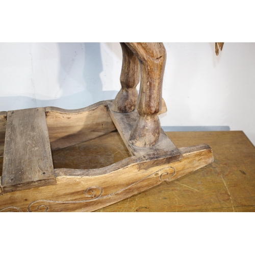 14 - ETHNIC WOODEN ROCKING HORSE 
87 X 97CM