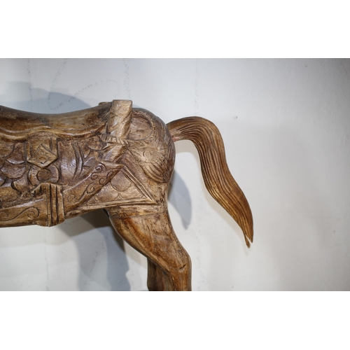 14 - ETHNIC WOODEN ROCKING HORSE 
87 X 97CM