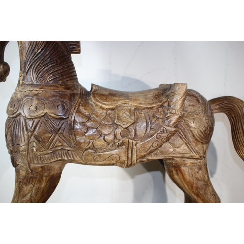 14 - ETHNIC WOODEN ROCKING HORSE 
87 X 97CM