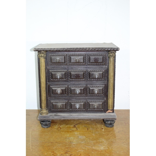 55 - MINIATURE CHEST OF DRAWERS 
47 X 25 X 47CM