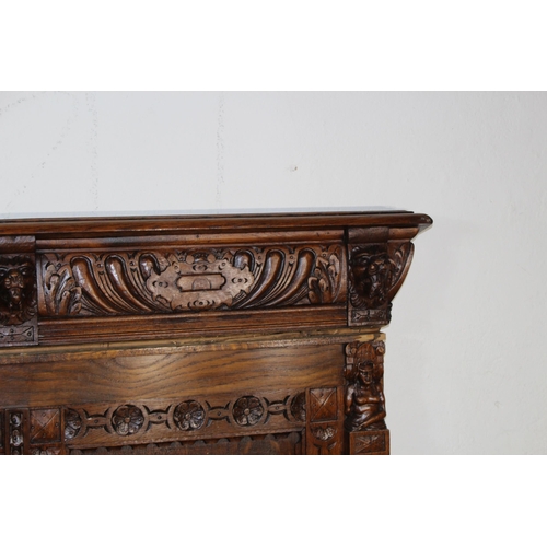 58 - SOLID OAK SETTLE - A/F TO TOP
118 X 48 X 140CM