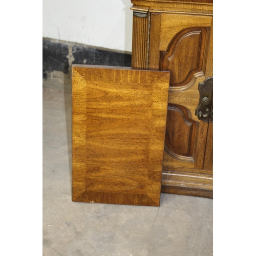 59 - INTERESTING MARBLE TOPPED CUPBOARD with SIDE PANNELLS 
107 X 54 X 80CM