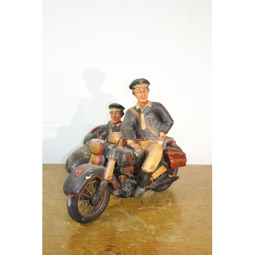 592 - POLICE BIKE AND SIDE CAR MODEL 
50 X 33 X 38CM