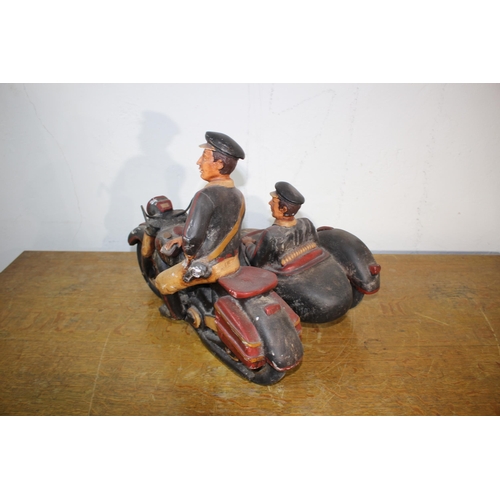 592 - POLICE BIKE AND SIDE CAR MODEL 
50 X 33 X 38CM