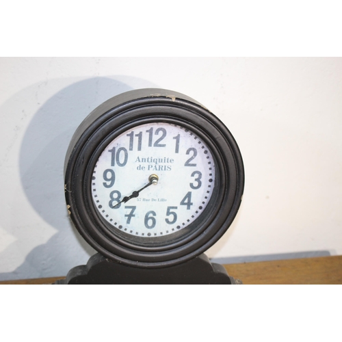 600 - 3 X METAL CLOCKS 
27 X 58CM