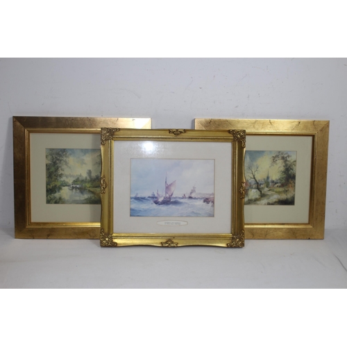 110 - 3 X GILT FRAMED PICTURES
35 X 43CM