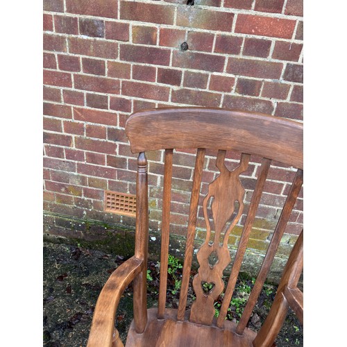 4 - VINTAGE LOCALLY MADE GRANDFATHER CHAIR
63 X 55 X 115CM