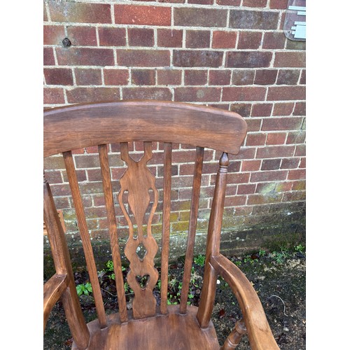 4 - VINTAGE LOCALLY MADE GRANDFATHER CHAIR
63 X 55 X 115CM