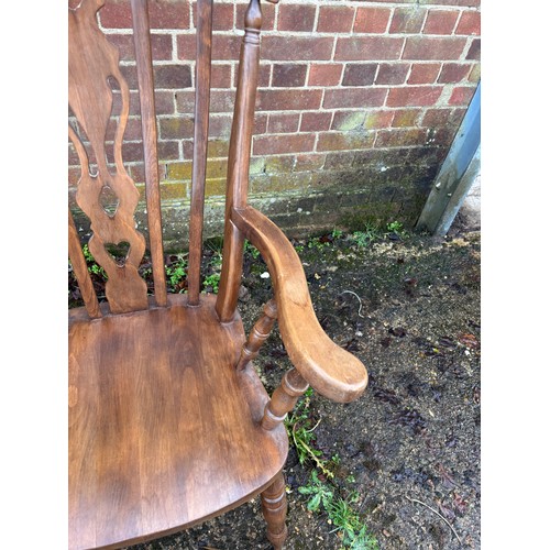 4 - VINTAGE LOCALLY MADE GRANDFATHER CHAIR
63 X 55 X 115CM