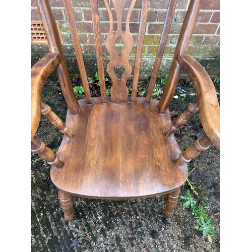 4 - VINTAGE LOCALLY MADE GRANDFATHER CHAIR
63 X 55 X 115CM