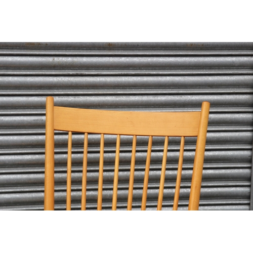 6 - RETRO 1960'S DESIGNED BY HANS J WEGNER FOR FDB MOBLER J16 BEECH AND PAPERCORD ROCKING CHAIR 
66 X 11... 