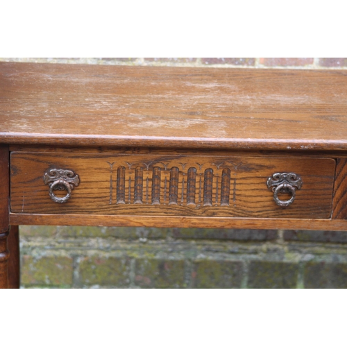 17 - VINTAGE PRIORY STYLE CONSOLE TABLE AND ONE OTHER 
120 X 37 X 75CM