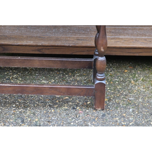 17 - VINTAGE PRIORY STYLE CONSOLE TABLE AND ONE OTHER 
120 X 37 X 75CM