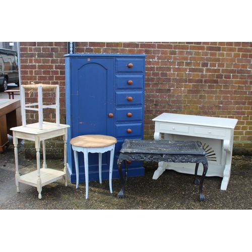39 - QUANTITY OF PAINTED FURNITURE  x6
90 X 150 X 44CM