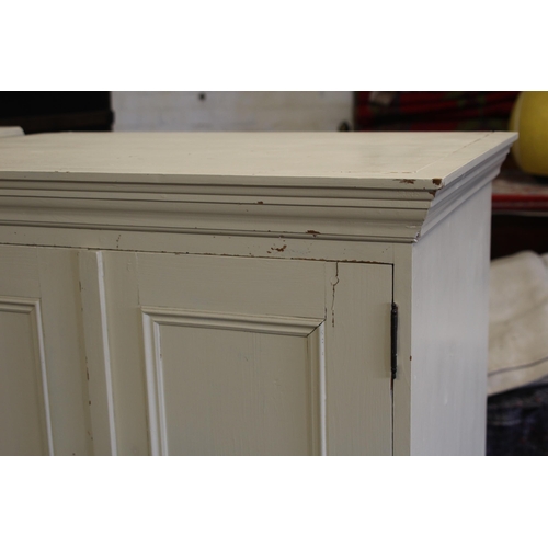 52 - 2 X PAINTED PINE CHILDS WARDROBES 
80 X 55 X 135CM