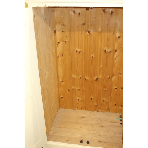 52 - 2 X PAINTED PINE CHILDS WARDROBES 
80 X 55 X 135CM