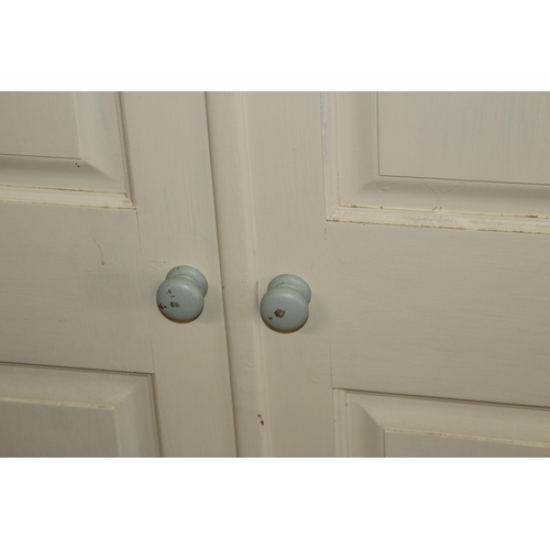 52 - 2 X PAINTED PINE CHILDS WARDROBES 
80 X 55 X 135CM