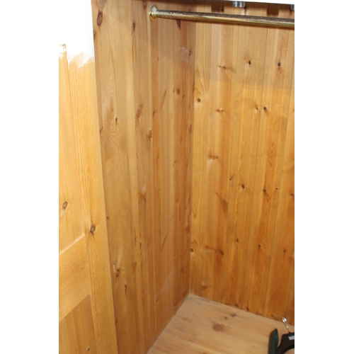 52 - 2 X PAINTED PINE CHILDS WARDROBES 
80 X 55 X 135CM