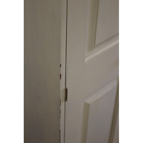 52 - 2 X PAINTED PINE CHILDS WARDROBES 
80 X 55 X 135CM