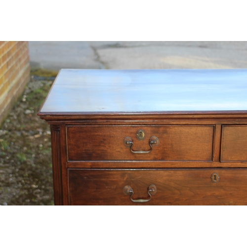 82 - GEORGIAN 2/3 CHEST OF DRAWERS 
112 X 56 X 95CM