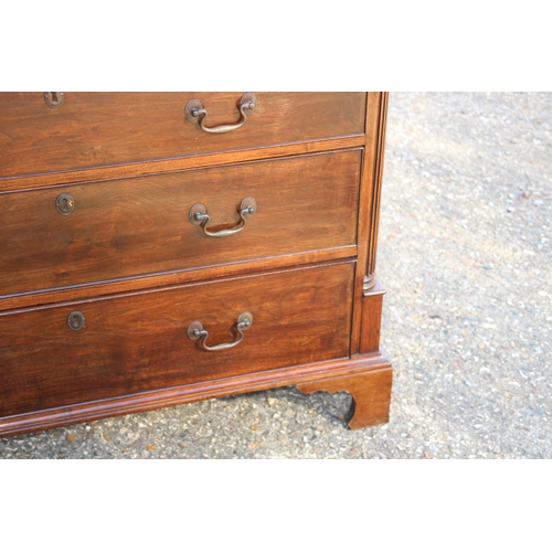 82 - GEORGIAN 2/3 CHEST OF DRAWERS 
112 X 56 X 95CM