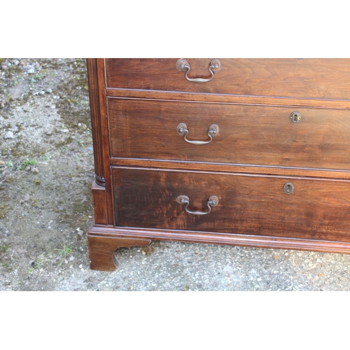 82 - GEORGIAN 2/3 CHEST OF DRAWERS 
112 X 56 X 95CM