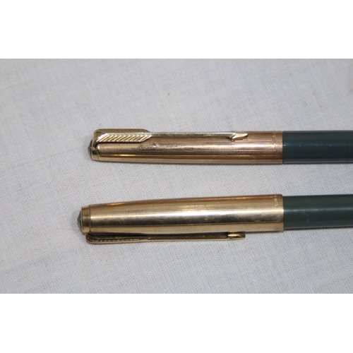 548 - BOXED PARKER PEN AND PENCIL SET IN 12CT ROLLED GOLD