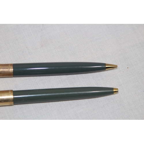 548 - BOXED PARKER PEN AND PENCIL SET IN 12CT ROLLED GOLD