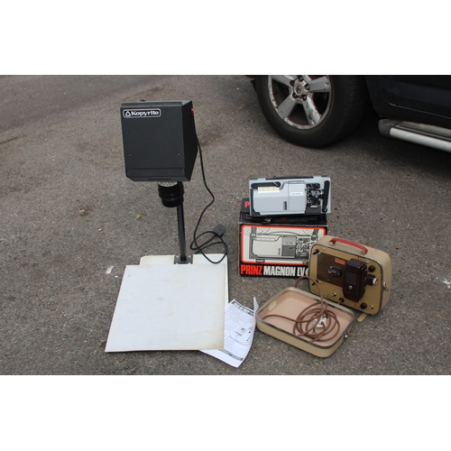 599 - 3 X VINTAGE PROJECTORS - KOPYRITE, PRINZ MAGNON AND KODAD BROWNIE 8MM
