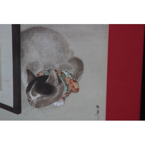 74 - ORIENTAL PRINT ON SILK
38 X 31CM